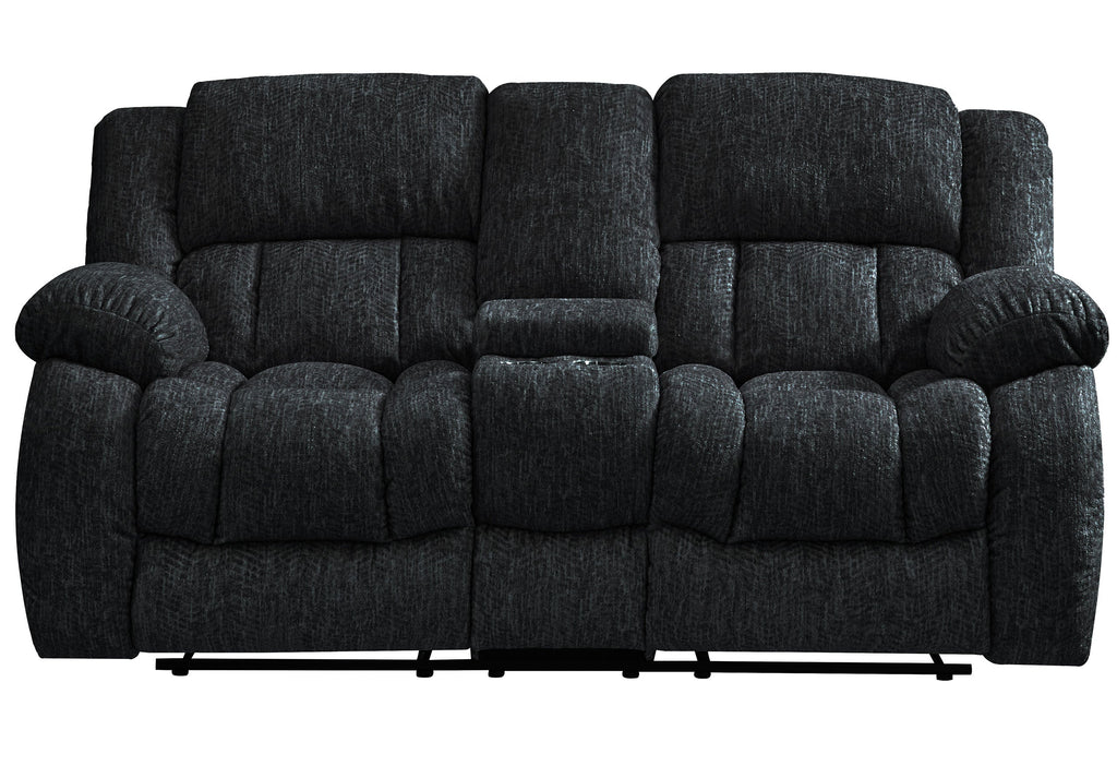 Stonic Ebony Console Reclining Loveseat
