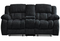 Stonic Ebony Console Reclining Loveseat