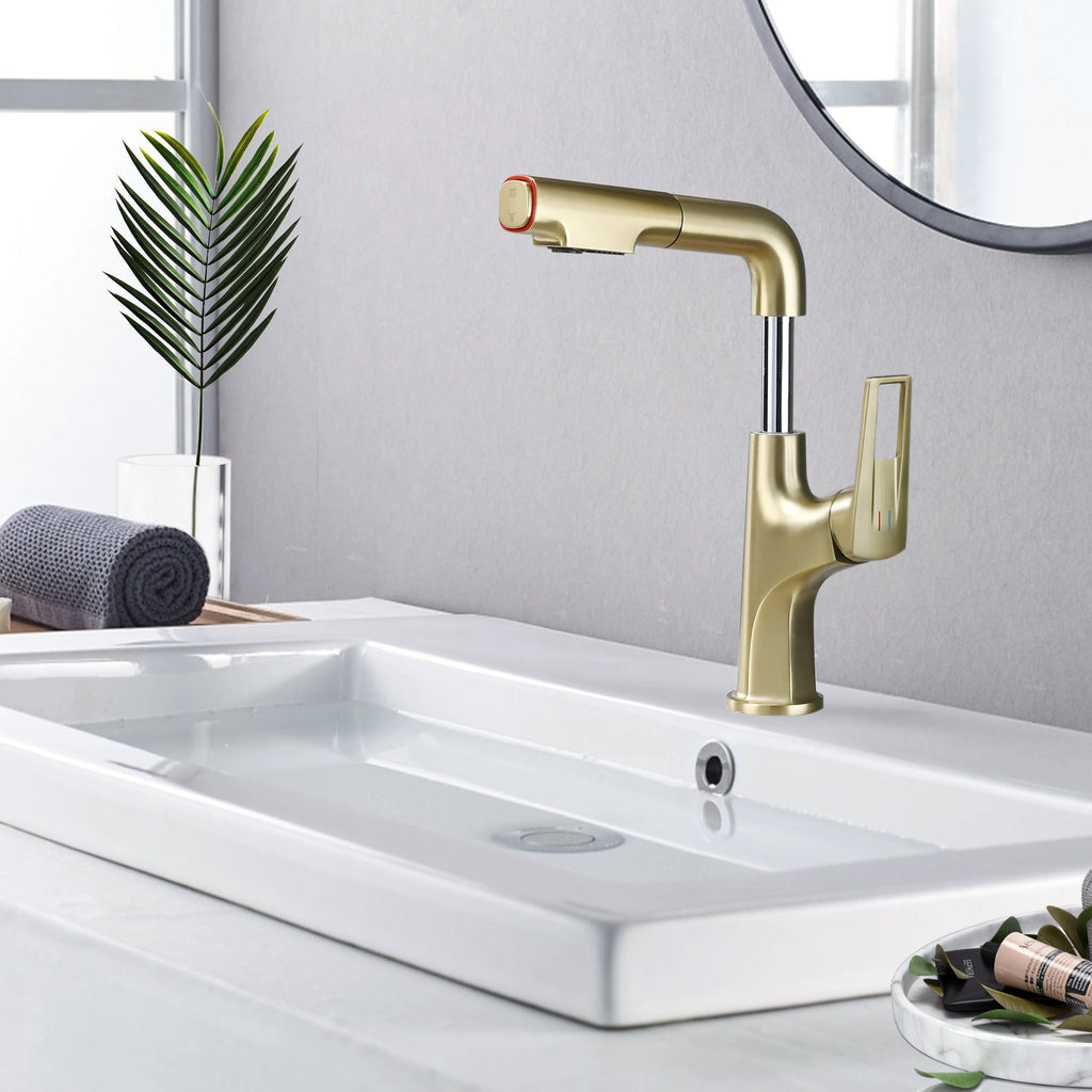 Brushed Bathroom Sink Faucet