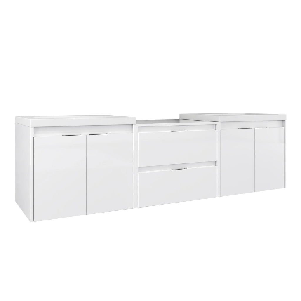 72" Bathroom Vanity With Resin Sink