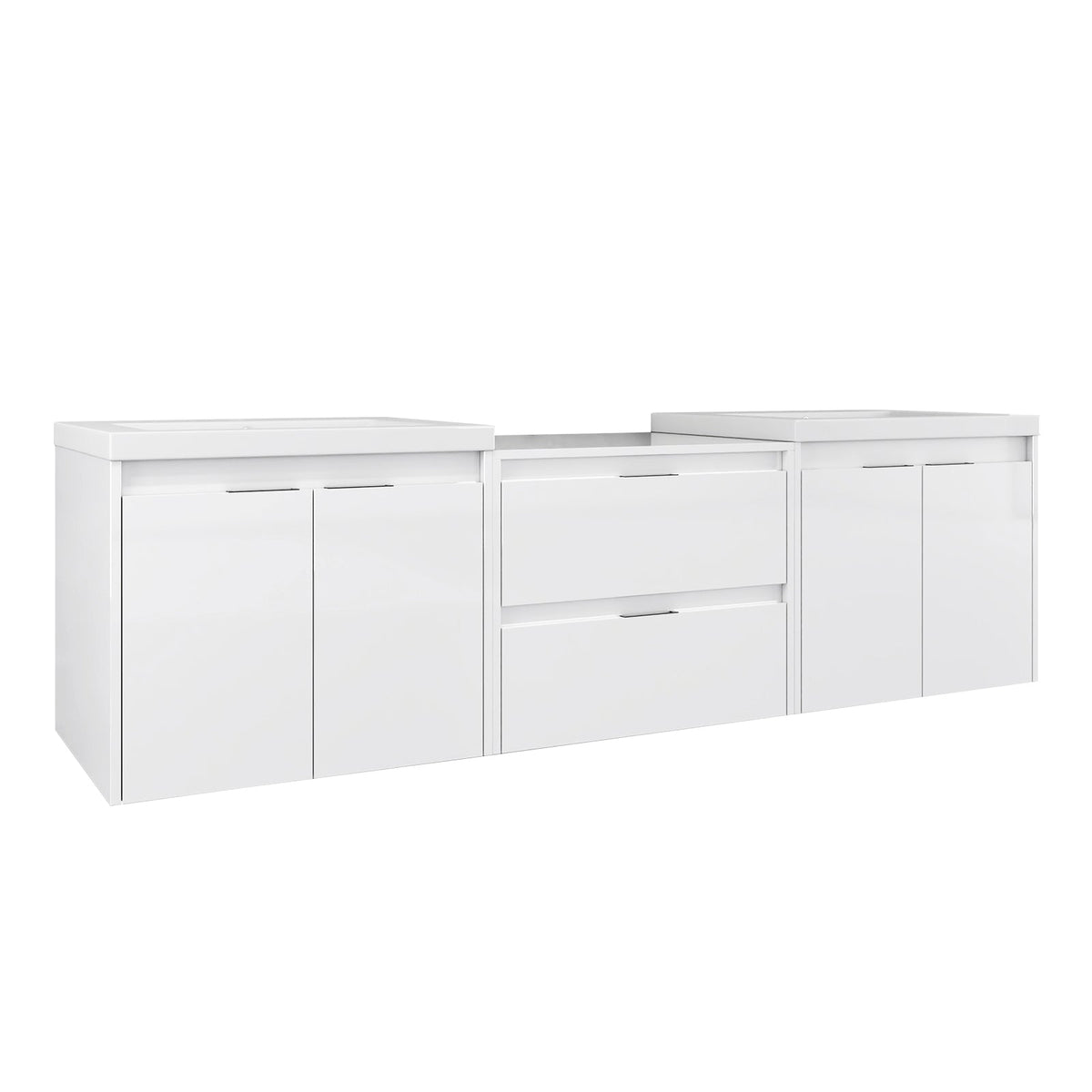 72" Bathroom Vanity With Resin Sink