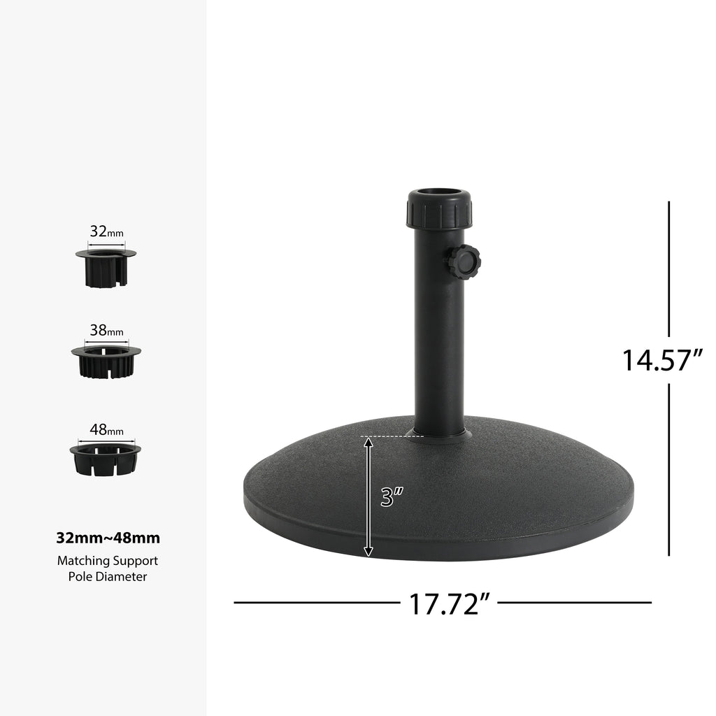 Ander Outdoor 35-Pound Round Umbrella Base - Black