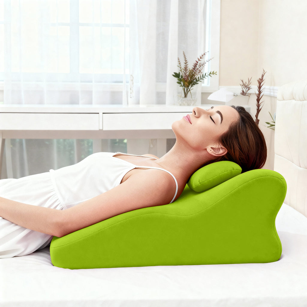 Ergonomic Spinal Posture Support & Multi-Functional Bed Pillow - Green