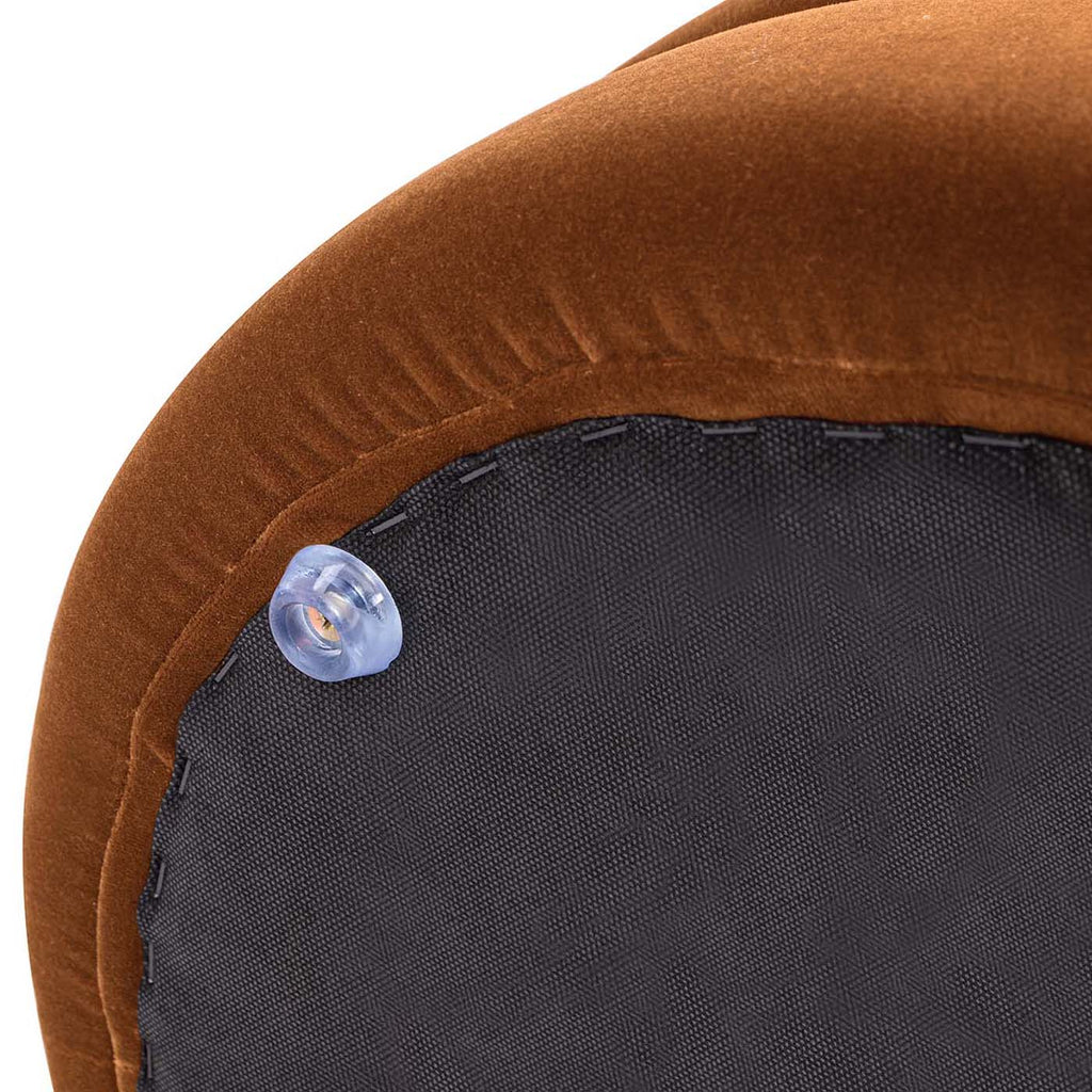 Fuji 19" Oversized Round Storage Ottoman, Burnt