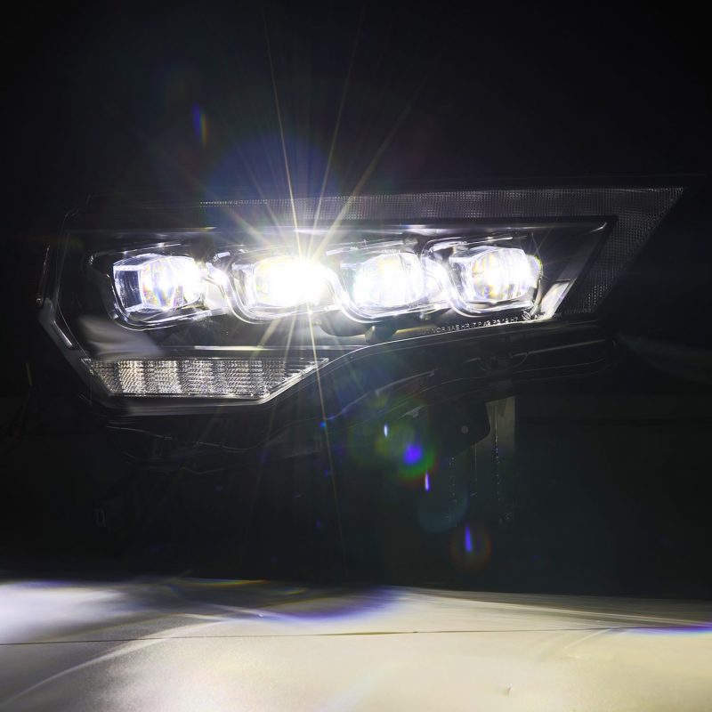 AlphaRex 14-22 Toyota 4Runner (2021 Req. Conv) NOVA LED Proj HL Blk w/Actv Light & Seq. Sig + SB DRL 880808 *Discontinued
