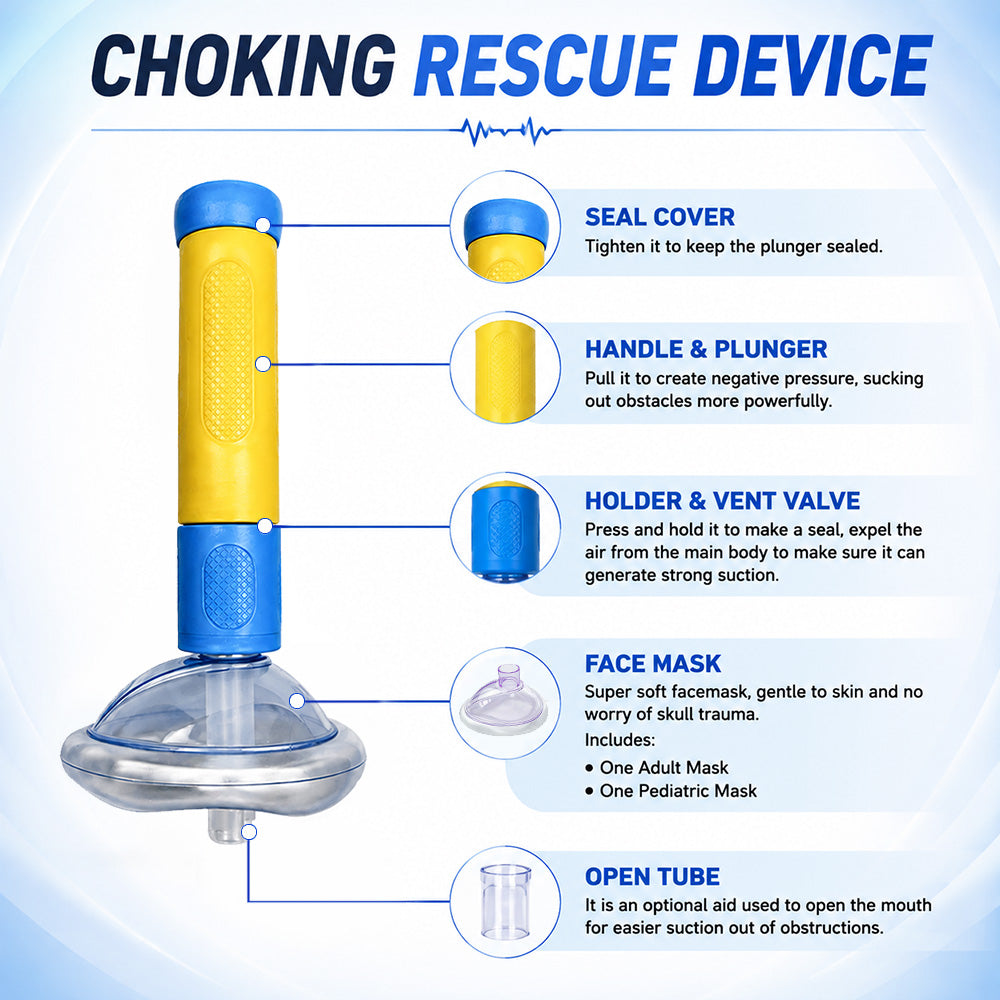 Anti Choking Rescue Device For Kids And Adults Eco-Friendly Multi-Purpose Airway Suction Device For Home Travel First Aid Kit