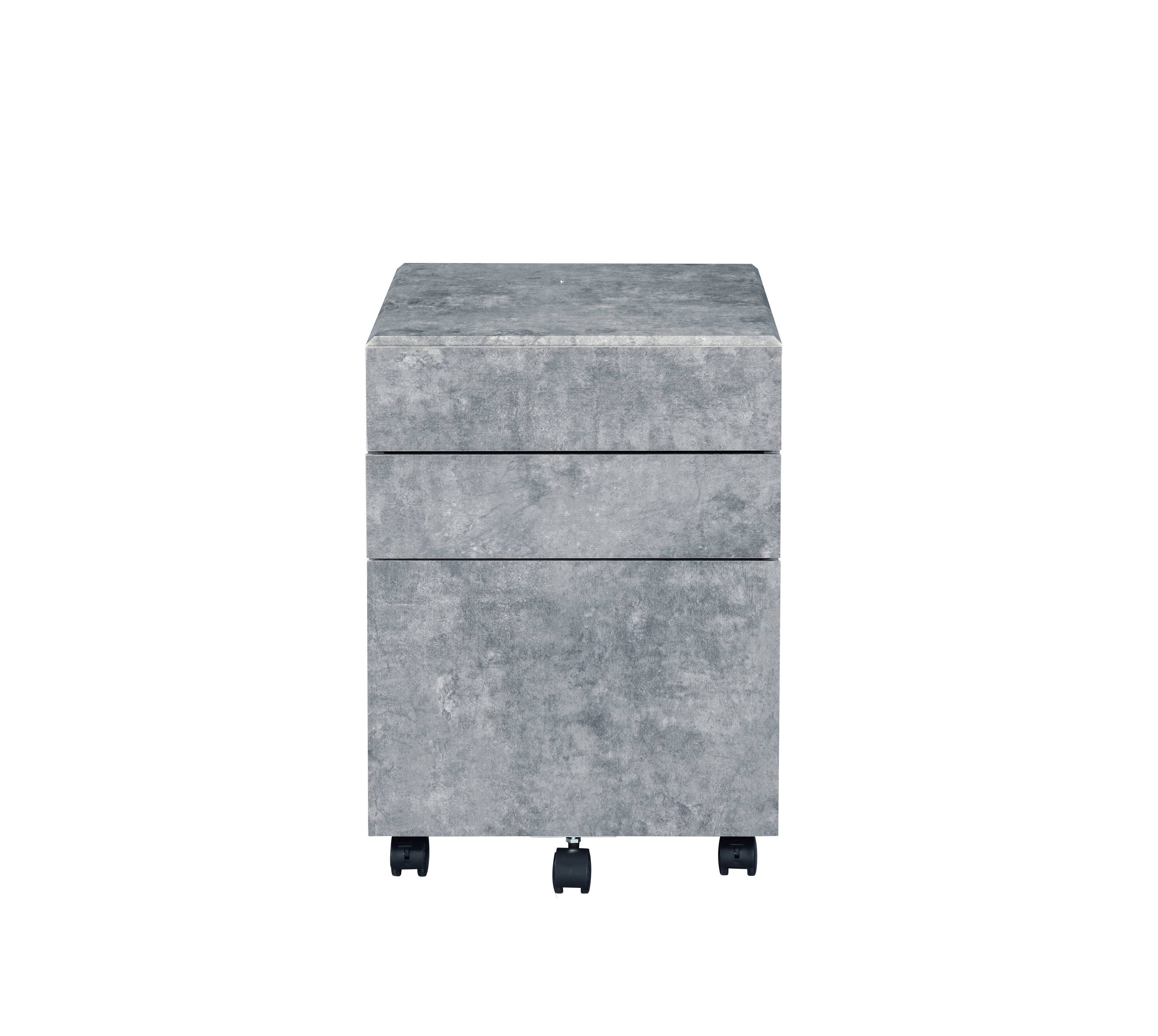 Jurgen Faux Concrete File Cabinet