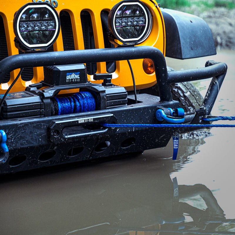 Borne Off-Road 12K Winch - Black Synthetic Rope BNWN-12-SBK