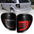 ANZO 2004-2007 Dodge Grand Caravan LED Tail Lights w/ Light Bar Black Housing Smoke Lens 311366
