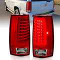 ANZO 2007-2014 Chevy Tahoe LED Taillight Plank Style Chrome With Red/Clear Lens 311323