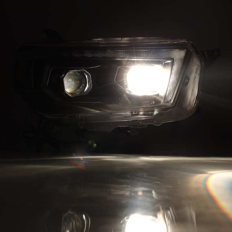 AlphaRex 10-13 Toyota 4Runner PRO-Series Proj Headlights Plank Style Alpha Blk w/Seq Signal/DRL 880754 *Discontinued