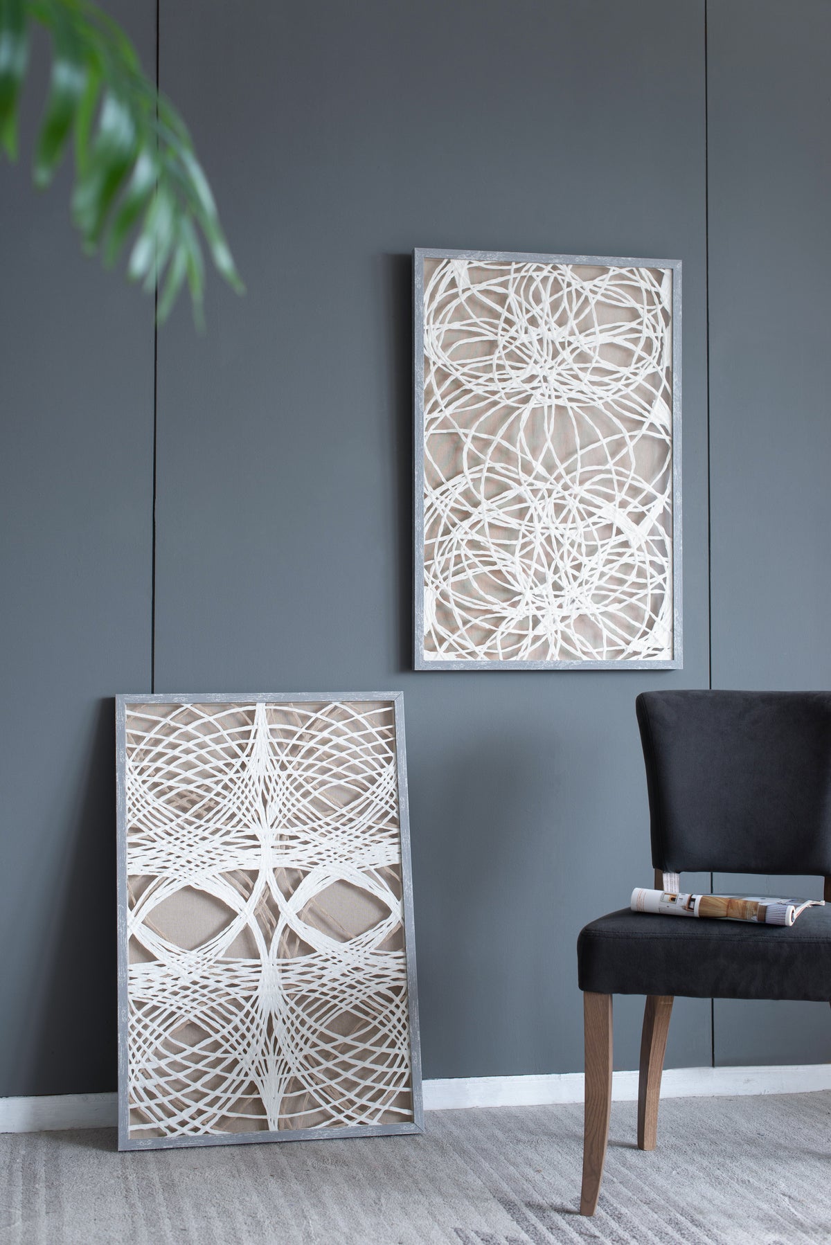 S/2 Leaf Shadow Box Wall Décor