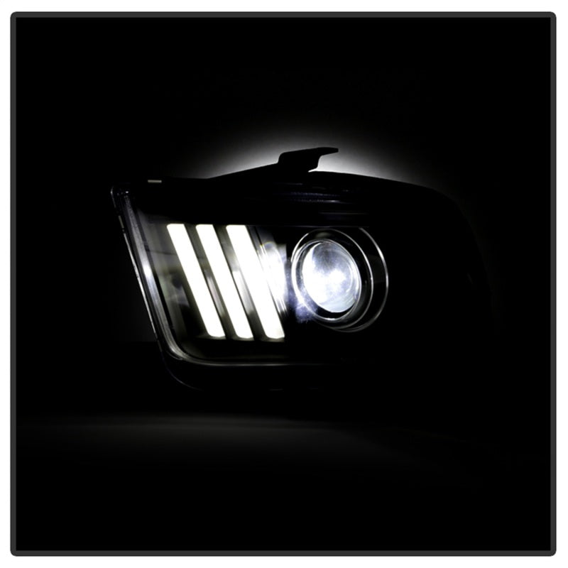 Spyder Ford Mustang 05-08 V2 High-Power LED Headlights - Black PRO-YD-FM05AP-BK 5088192