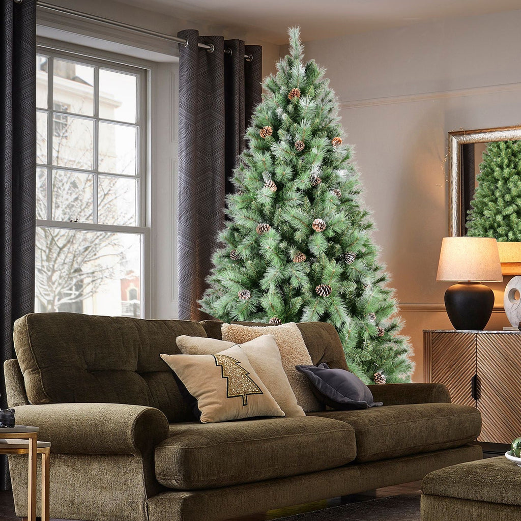 8FT Christmas Tree with 102 Pine Cones