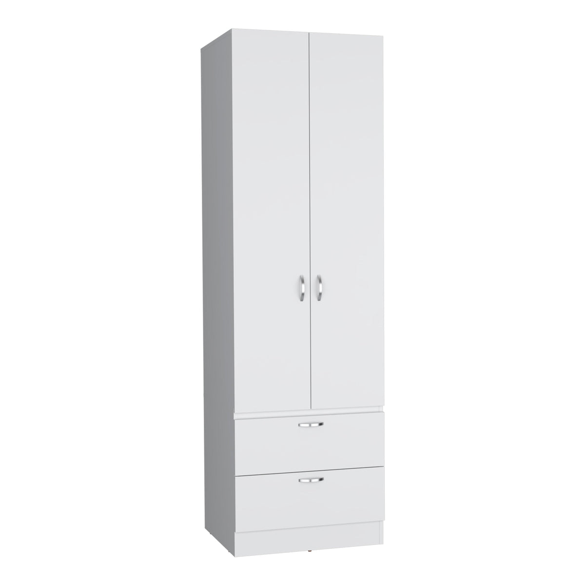 Armoire Wardrobe 76" H, Hanging Rod, 2 Drawers, 1 Shelf