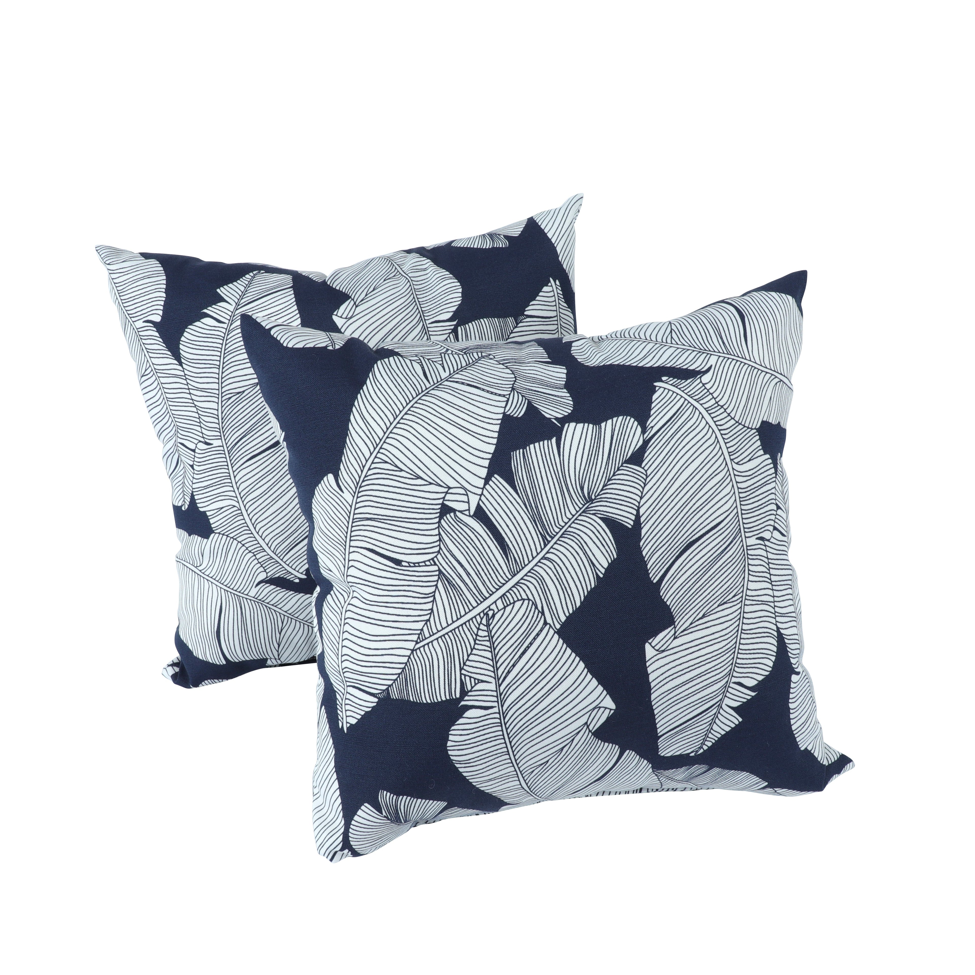 2 Pack Outdoor Throw Pillows - Waterproof & Fade-Resistant
