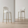 29'' Upholstered Bar Stools Velvet Counter Stool Set of 2