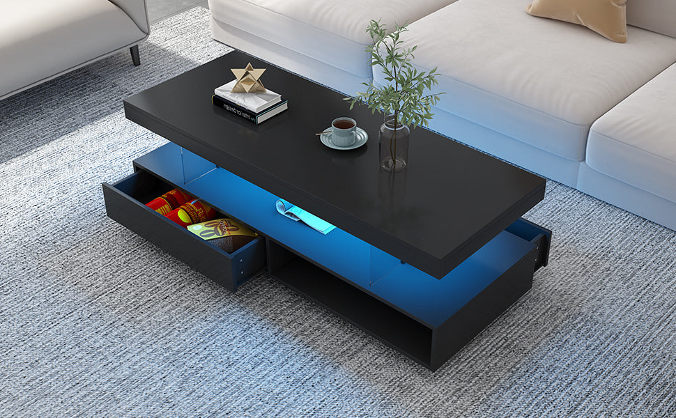 Vibe Haus LED Coffee Table with Storage