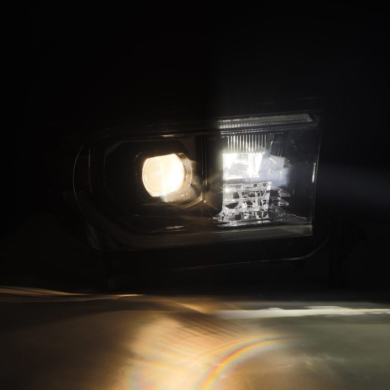 AlphaRex 07-13 Toyota Tundra / 08-17 Sequoia LUXX LED Proj HL Alpha-Blk w/Actv Light Seq. Sig + DRL 880825 *Discontinued