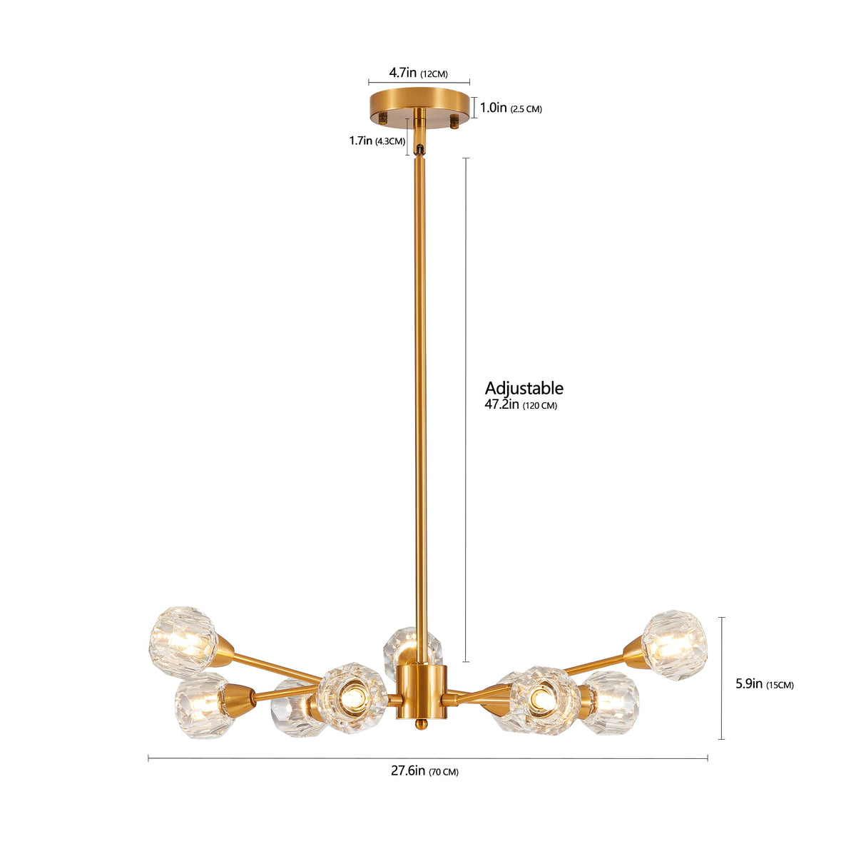 28" Modern Crystal Chandeliers