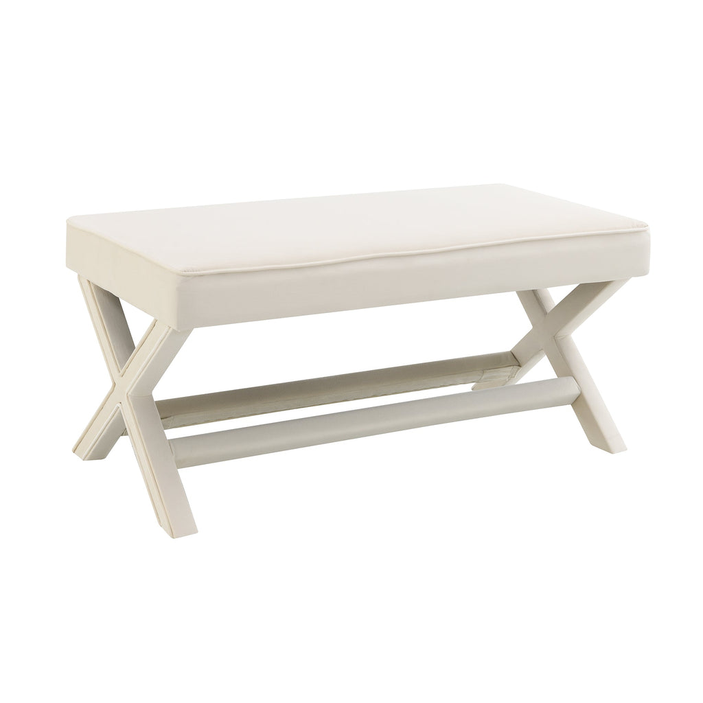 Comfort Double Bench Upholstered in Velvet Fabric