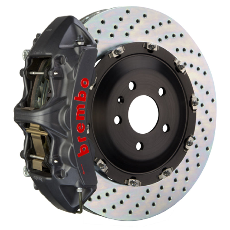 Brembo 24+ BMW M30i/530i XDrive Front GT-S BBK 6 Piston Cast 380x34 2pc Rotor Drilled - Black HA 1N1.9092AS