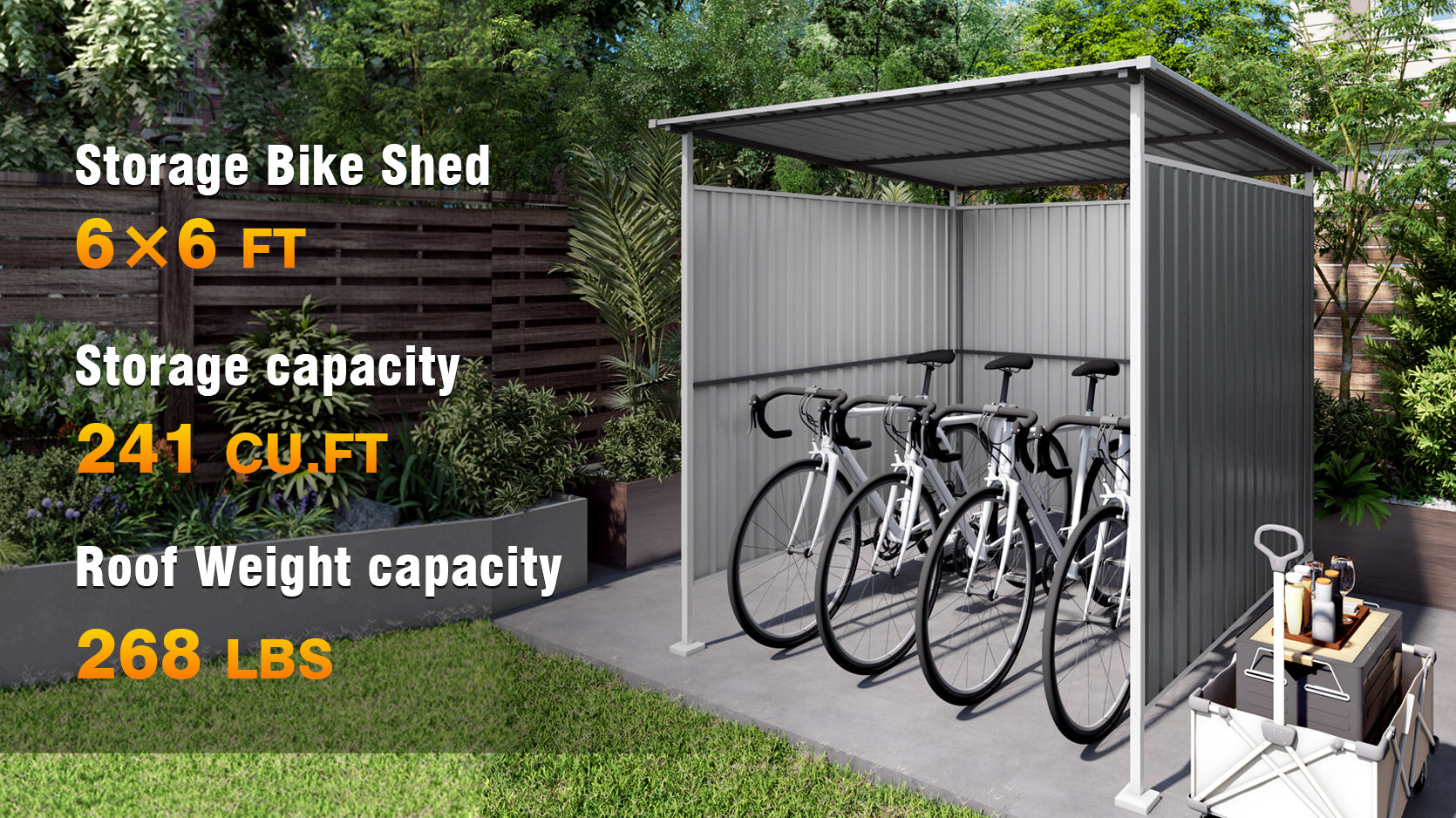 6x6FT Outdoor Metal Pergola