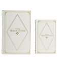 Set of 2 Botanical Green and White Book Boxes