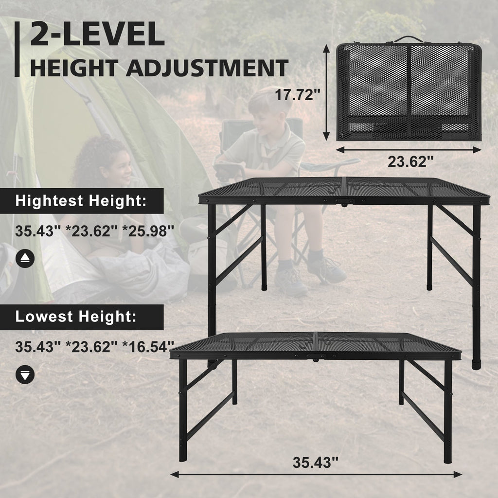 3FT Camping Table with Mesh Desktop