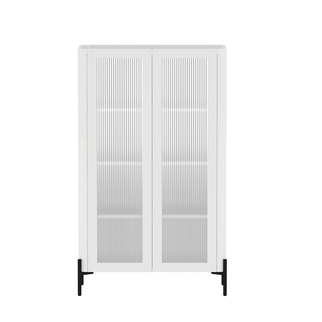 Abbey 32" Tempered Glass Bookcase Cabinet