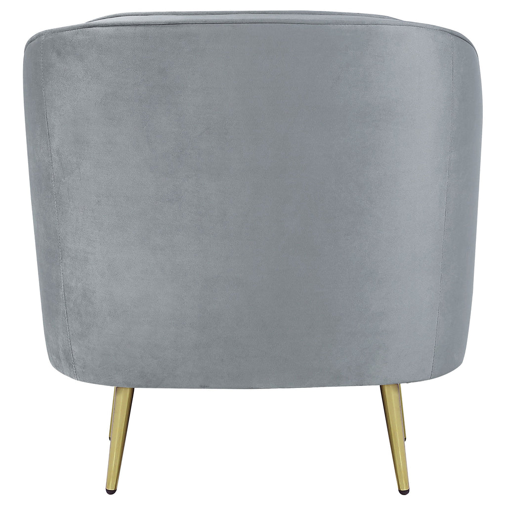 Grey Velvet Accent Chair