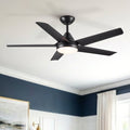 48" Ceiling Fan with Lights and Remote Control, Matte