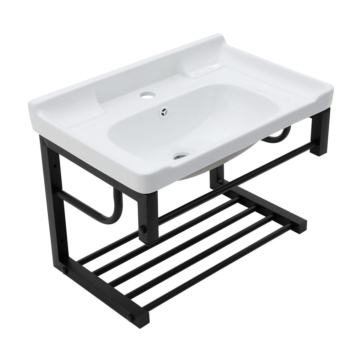 23.75"x15.75" Wall-Mounted Rectangular Ceramic Bathroom Sink