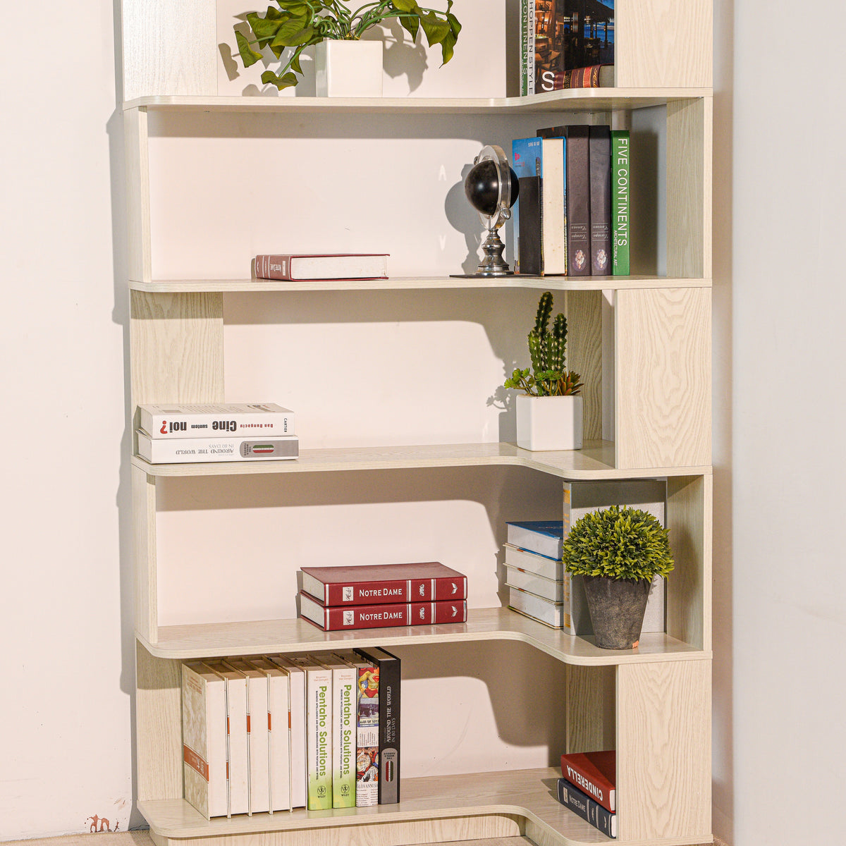 90cm Freestanding Corner Bookshelf