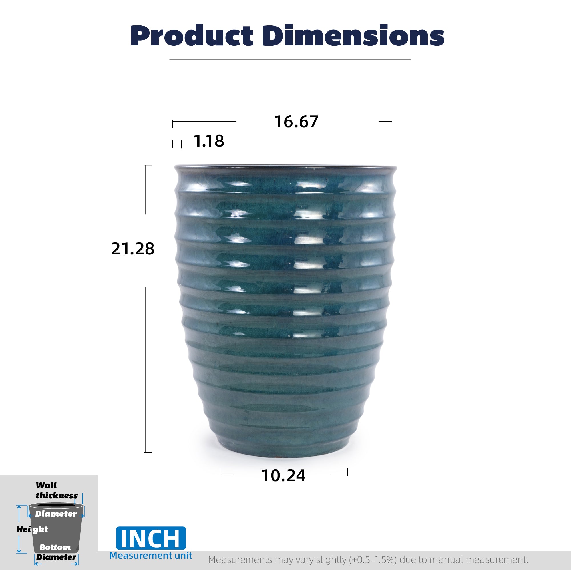Handmade Deep Garden Pot