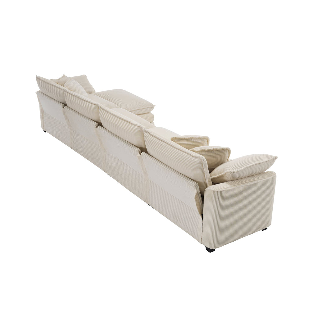 Modern Upholstered L Shape Modular Sectional Sofa