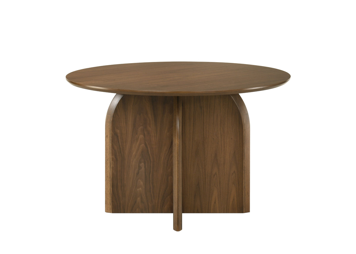 Delmon Dark Round Dining Table