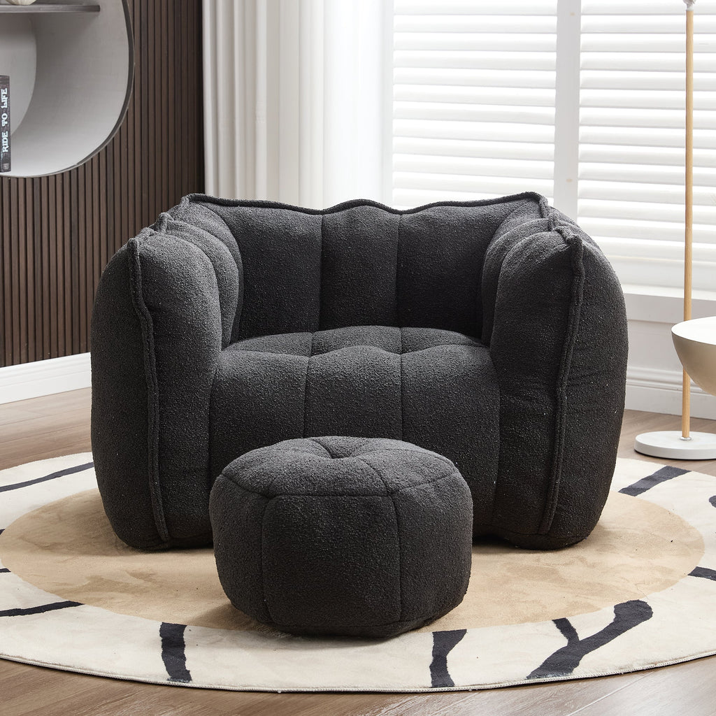 Soft Bean Bag Chair with High Resilient Foam