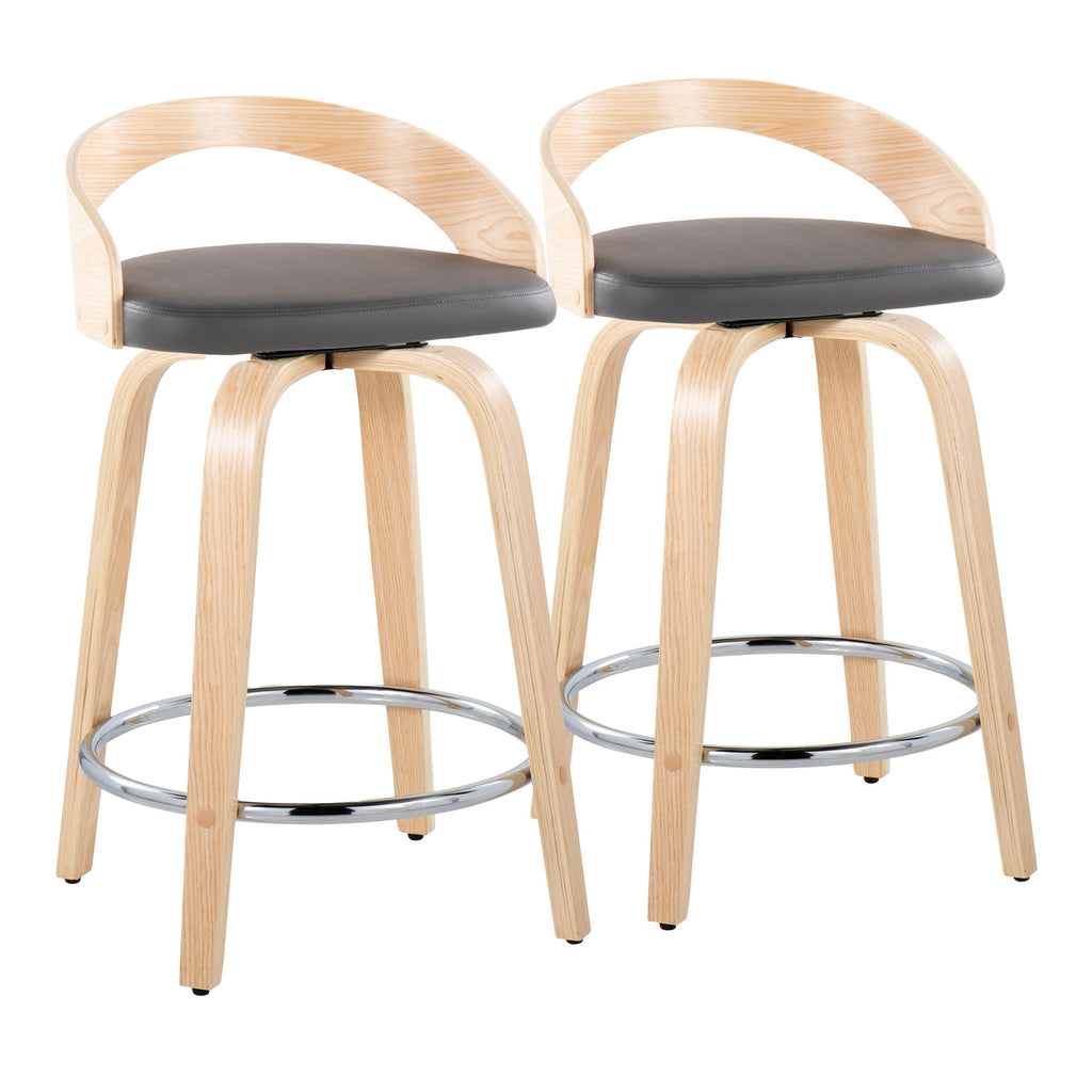 Contemporary Fixed-Height Counter Stool with Swivel