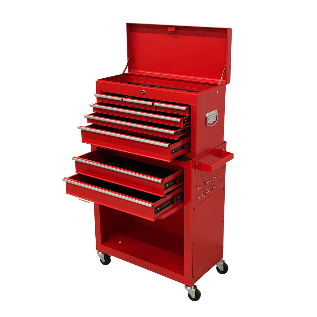 8-Drawer High-Capacity Rolling Tool Chest - Red