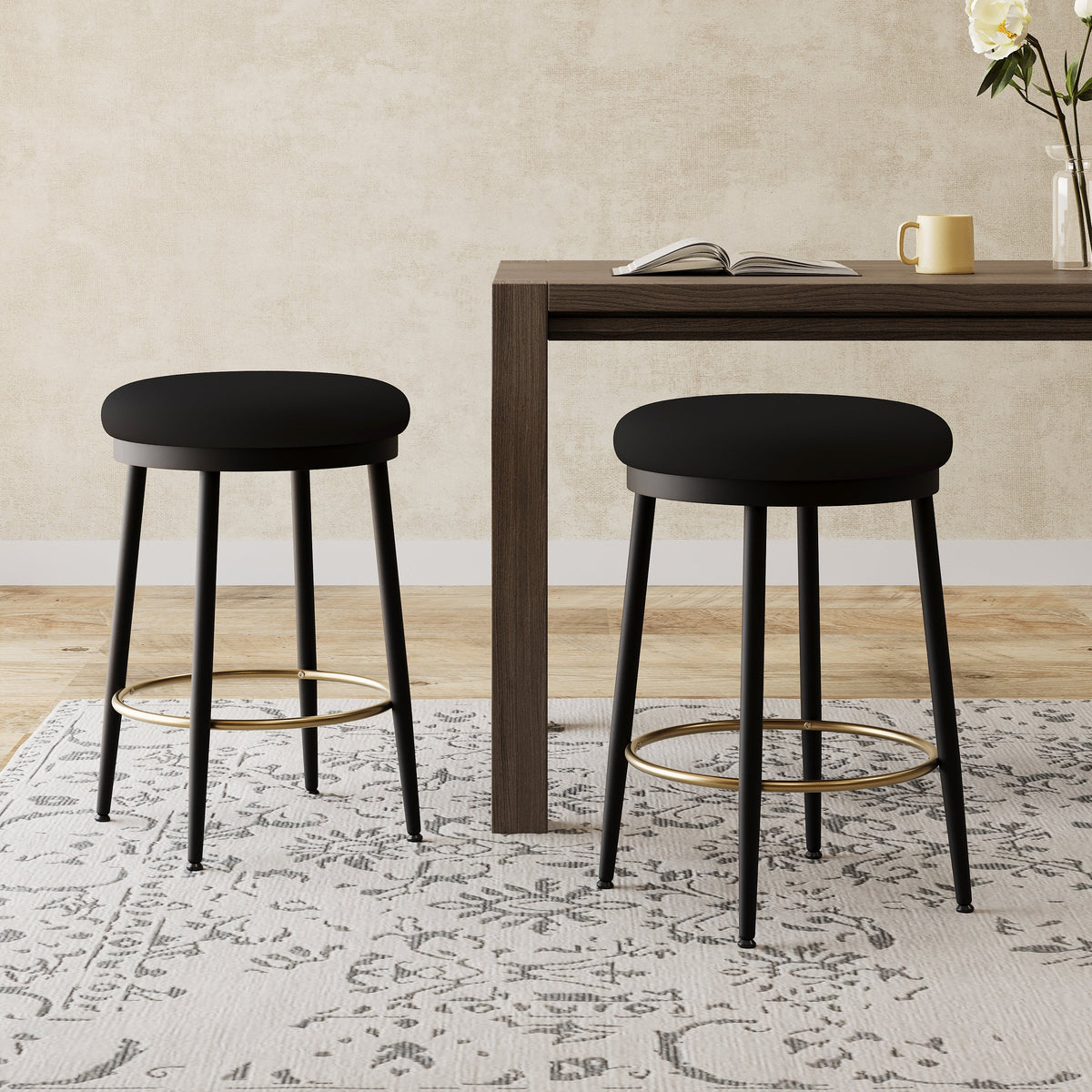 24.75" Modern Counter Stools Set of 2