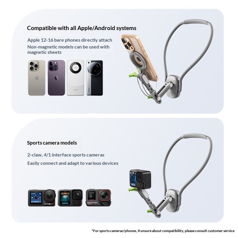 Neck-mounted Phone Holder For First-person Perspective Filming Equipment