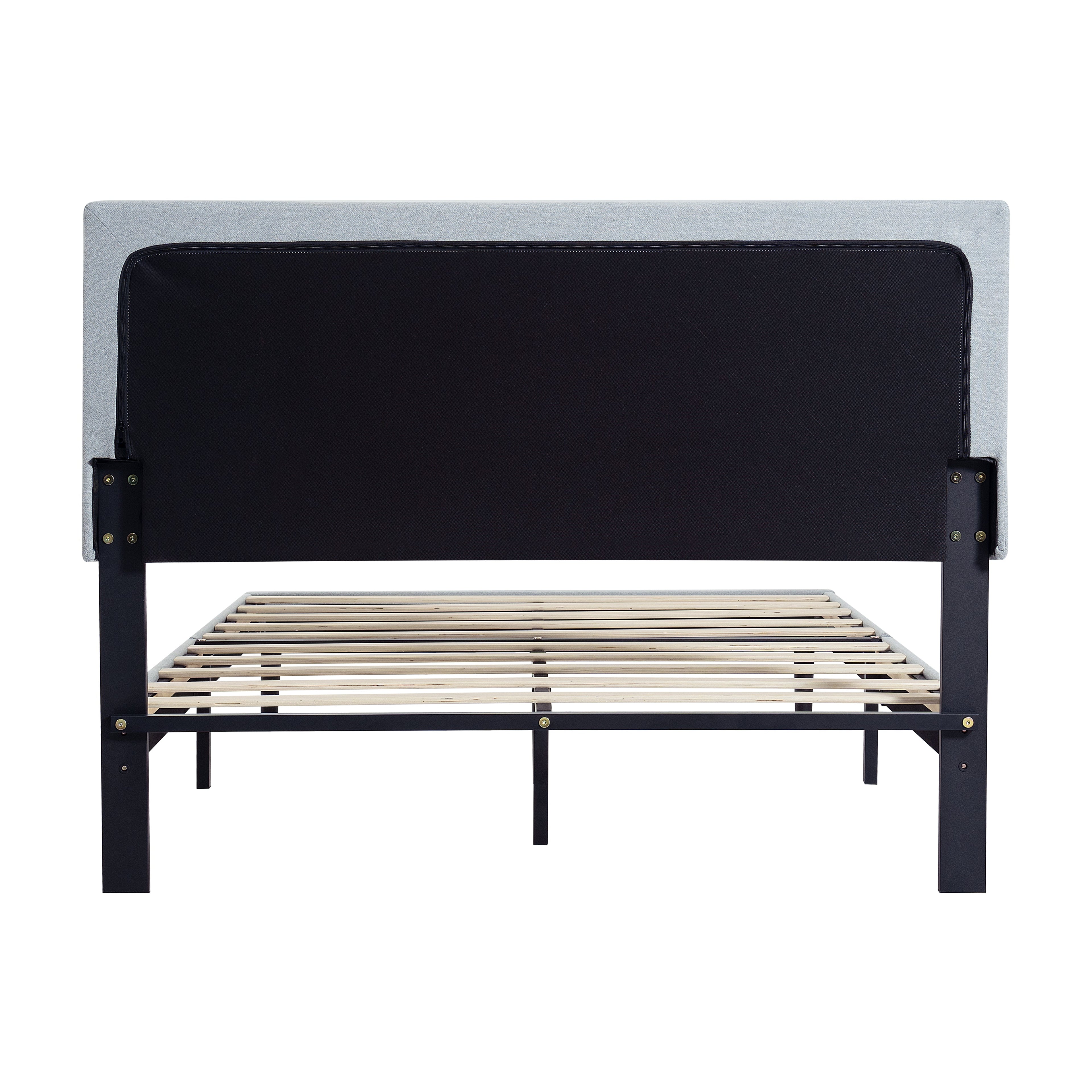 Twin Size Upholstered Platform Bed Frame