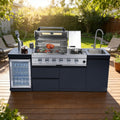 85-Inch Deluxe Stainless Steel Gas Outdoor Kitchen Grill