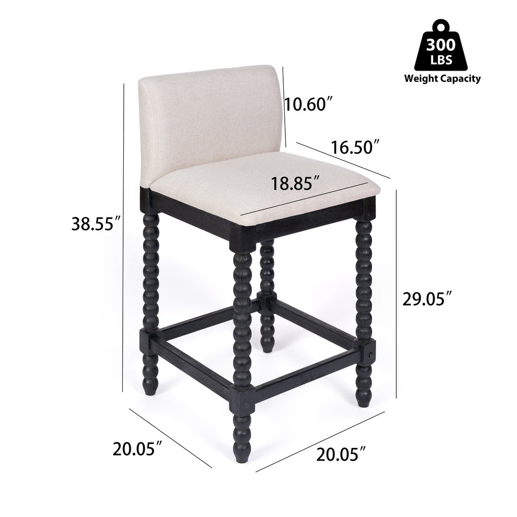 Farmhouse Coastal Counter Stools Set of 2