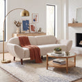 Cloud Haven 83.75 in. Curved 3 Seater Modern Upholstered Chenille Sofa