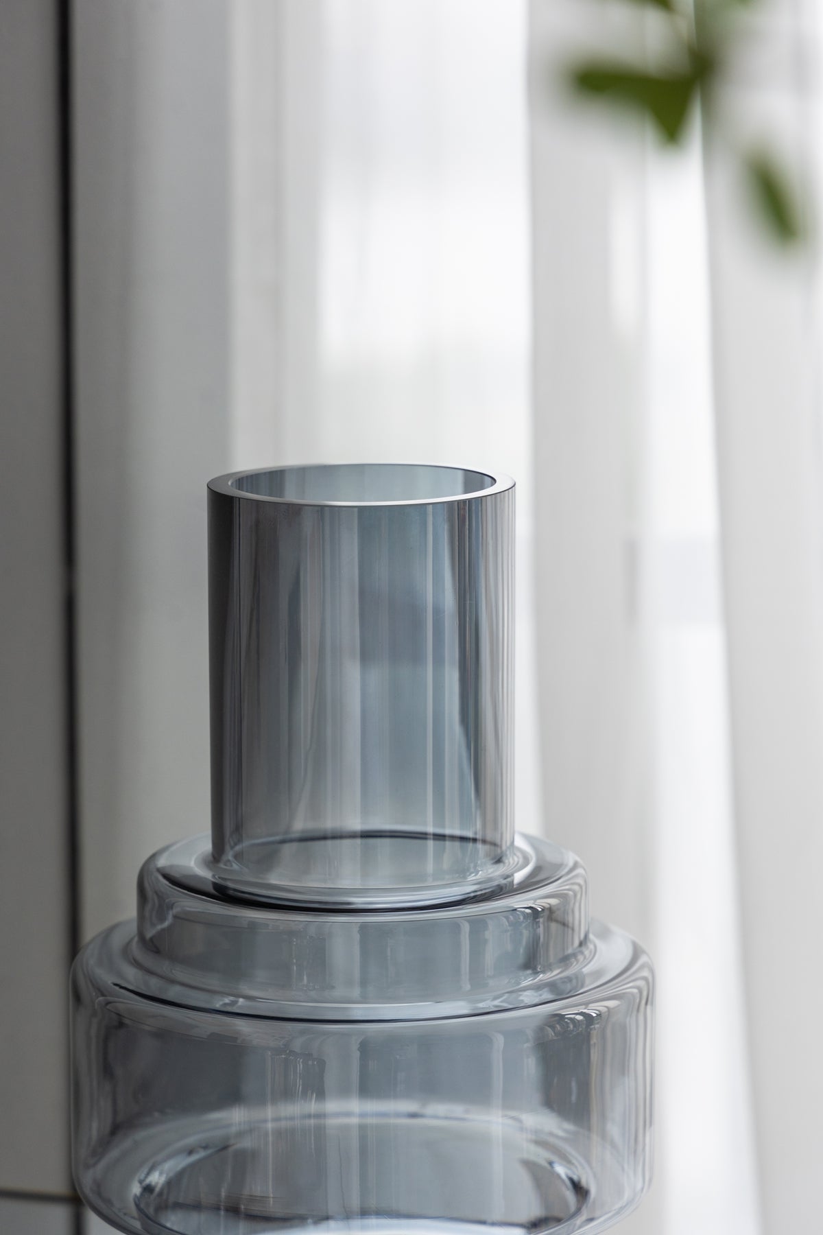 Geometric Design Smoke Luster Decorative Vase