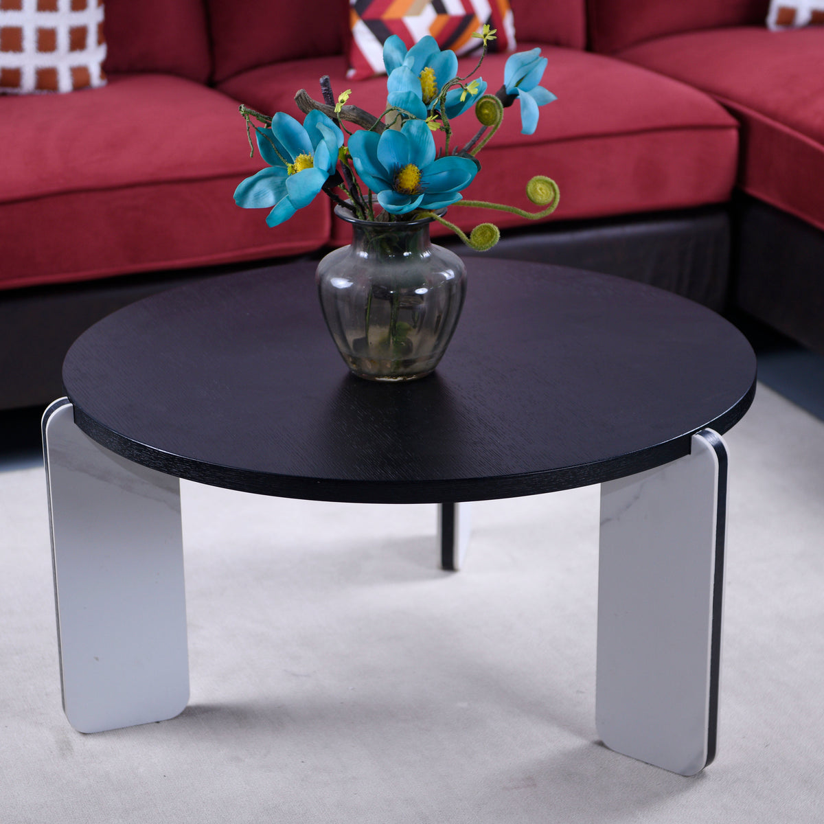 32.68" & 16.93" Round Coffee Table Set