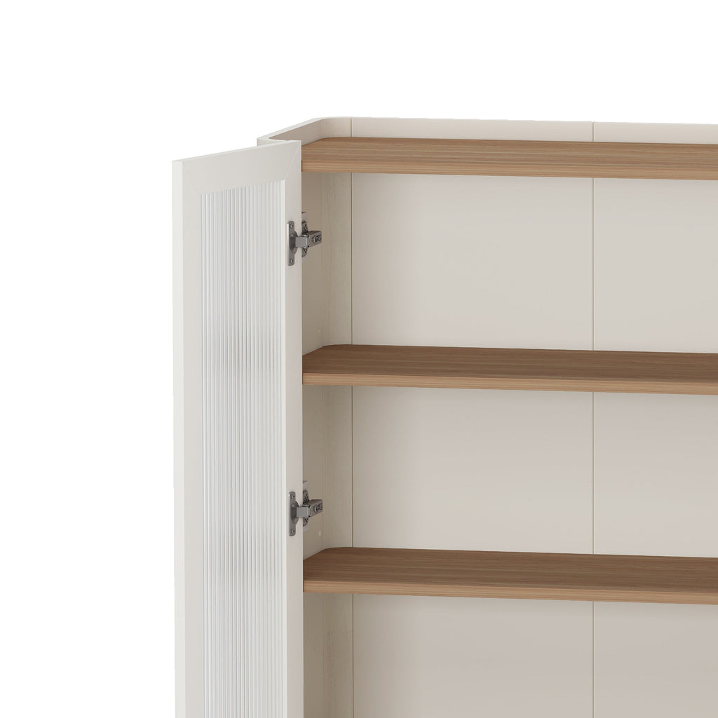 Abbey 32" Tempered Glass Bookcase Cabinet