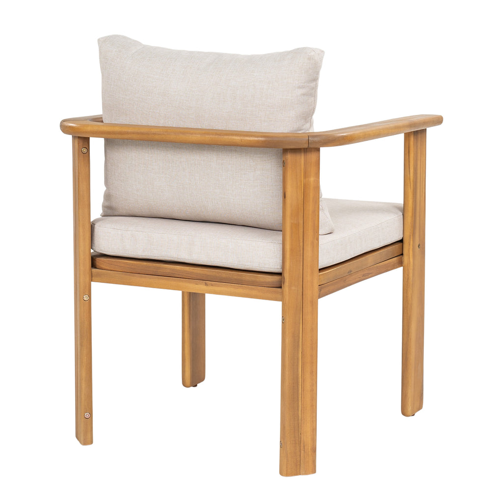 Kaja Outdoor Acacia Wood Dining Chair, Teak Finish